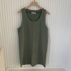 Olive Green Sleeveless Women's Top